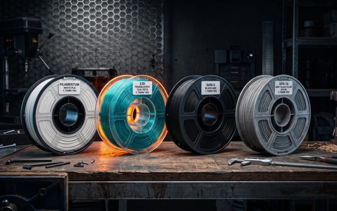 PLA vs. PETG vs. ABS vs. Nylon: Choosing the Right Material for Your Project