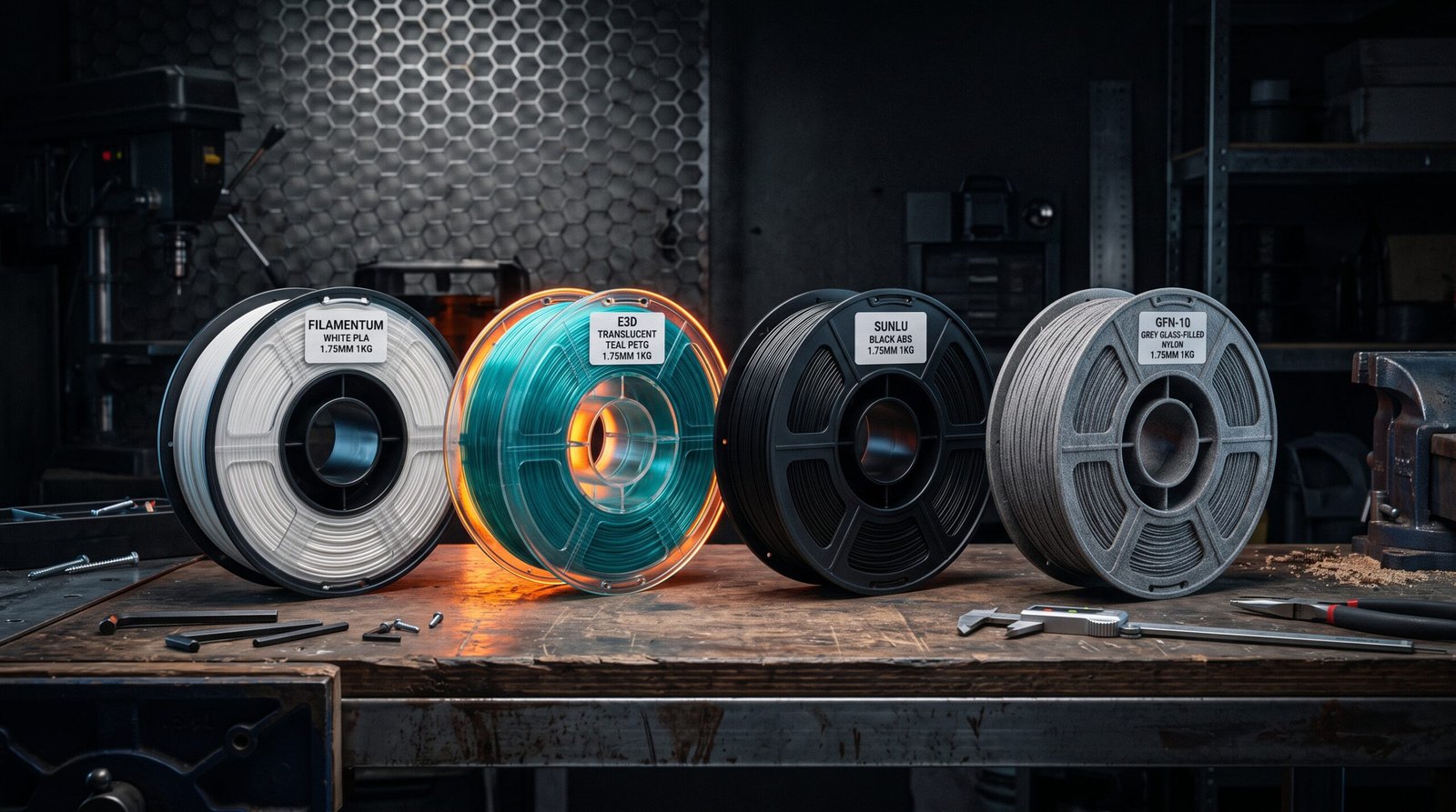 PLA vs. PETG vs. ABS vs. Nylon: Choosing the Right Material for Your Project